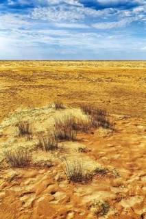 Remote wide sandy beach