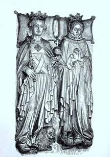 Die Grabfiguren Ruprecht von der Pfalz und seiner Frau in der Heilig-Geist Kirche zu Heidelberg