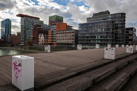Ensemble of buildings at the Media Harbour