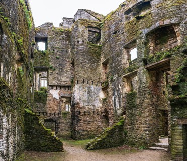 Panorama of Berry Pomeroy Castle
