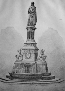 The monument of Walther von der Vogelweide in 1870