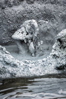 Bubbling mud pot