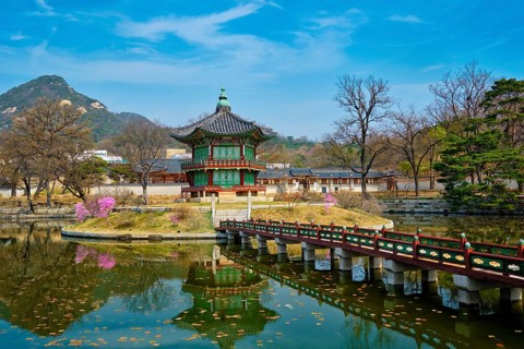 Hyangwonjeong Pavilion in Gyeongbokgung Palace