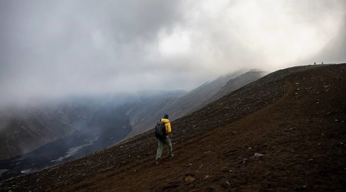 Hiker on a hill