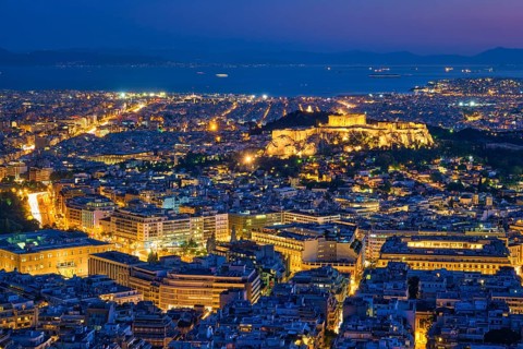 Famous greek tourist landmark
