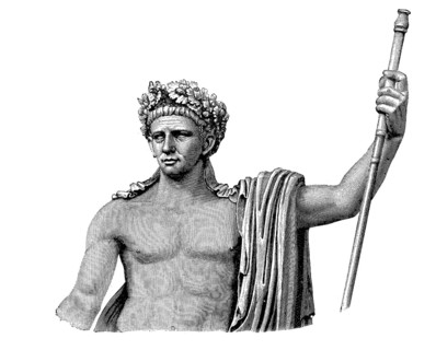 Die Triumphstatue des Claudius im Vatikanischen Museum in Rom