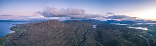 Panorama over Mountains and Meadows from Durness Smoo