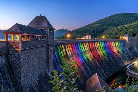 Dam in the evening light