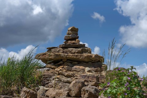 Stones stacked on top of each other
