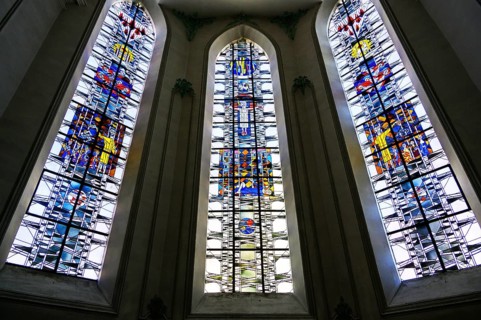 Modern coloured windows