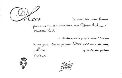 Lettre de Cachet by Louis XIV