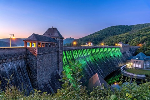 Dam in the evening light