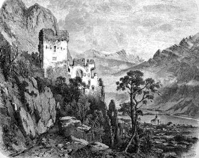 The ruins of Fragenstein Castle in Zirl