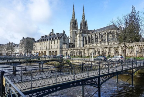 Saint-Corentin Gothic Cathedral and Musee Departemental Breton