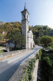 The Orrido of Saint Anna Church over the Cannobino River