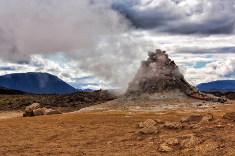 Steaming fumarole