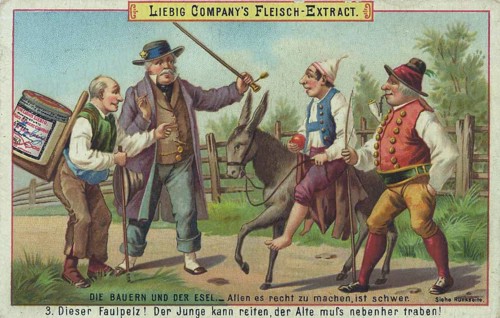 The peasants and the donkey