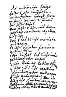 Schedule of the Empress Maria Theresa