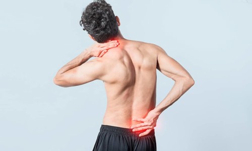 Neck and back pain concept