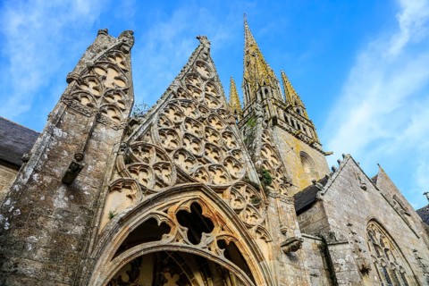 Notre-Dame-de-Roscudon church in the Flamboyant Gothic style