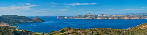 Scenic panorama of greek scenery