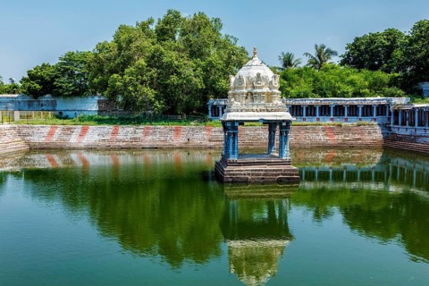 Temple tank of Ekambareswara Ekambareswarar Temple in Kanchipuram