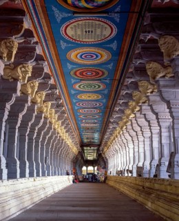 Ramanathaswamy temple corridor in Rameswaram