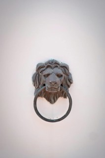 Classic lion head door knob