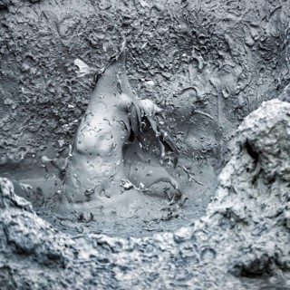 Bubbling mud pot