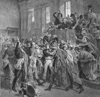 Napoleon in the Council of the Five Hundred on 10 November 1799