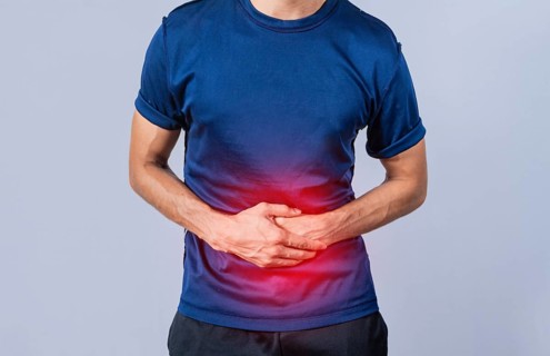 Person with stomach pain
