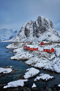 Iconic Hamnoy fishing village on Lofoten Islands
