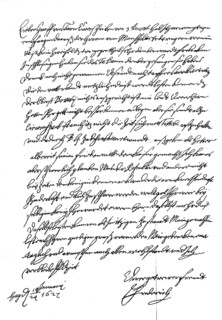 Letter from Frederick V of the Palatinate to Count Matthias Thurn