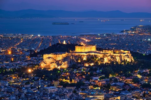 Famous greek tourist landmark