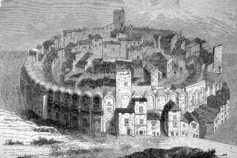 The ancient Roman arena