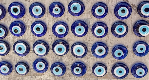 Evil eye bead as Amulet souvenir from Turkey