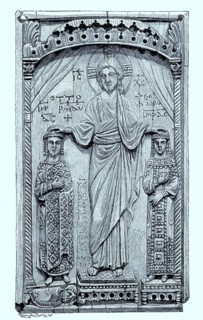 Otto II. und seine Gemahlin Theophano werden von Christus gesegnet