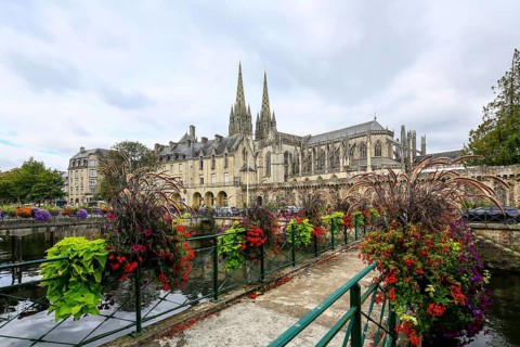 Saint-Corentin Gothic Cathedral and Musee Departemental Breton