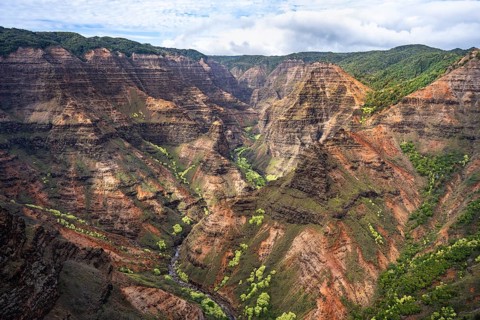 Luftaufnahme des Waimea Canyon State Park