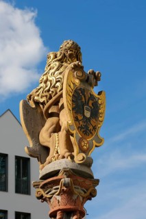 Lion fountain on the Muensterplatz