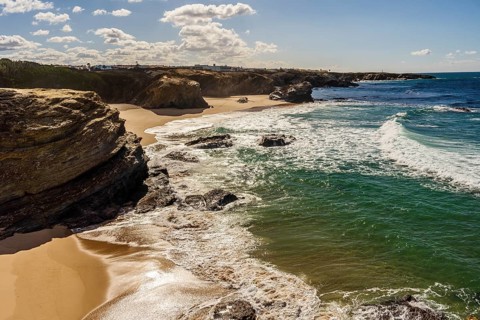 Spectacular cliffs and beaches on Vicentina Coast between Porto Covo and Sines