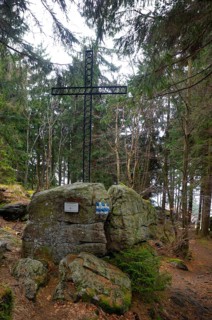 The Sternstein cross at the summit of the Sternstein