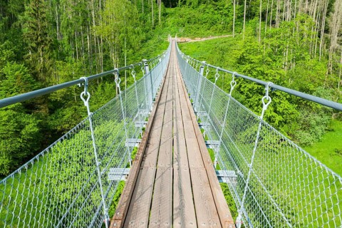Haengeseilbruecke ueber das Baerental