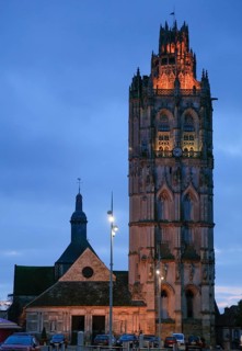 Eglise de la Madeleine Gothic flamboyant church in the early morning