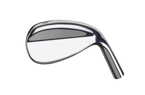 Blank golf club wedge iron head back isolated on a white background