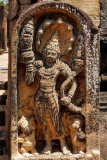 Ancient guardstone bas relief at Vatadage in Pollonnaruwa