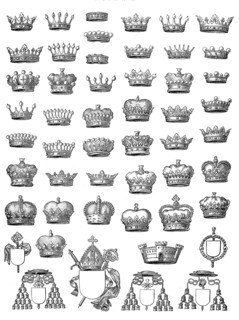 Various crowns of rulers