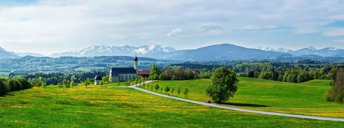 Panorama of Pilgrimage church of Wilparting