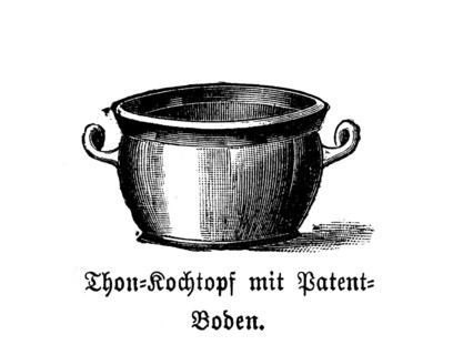 Clay cooking pot with patent bottom