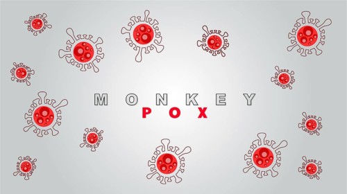 Monkeypox virus illustration
